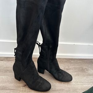 Aldo black thigh high boots women’s size 7